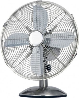 Trade Shop Trade Shop - Ventilatore Da Tavolo 3 Pale Diametro 40 Cm 3 Velocita Base Tonda Griglia Raggi