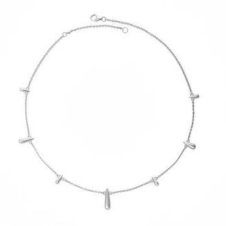 Lucy Quartermaine Shard Station Necklace in Sterling Silver at Nordstrom, Size 18