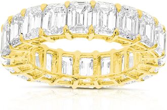 Vir Jewels 8 cttw Emerald Lab Grown Diamond Eternity Ring Wedding Band in 14K Yellow Gold For Women