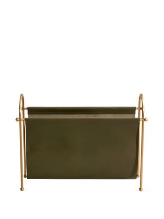 Soho Home Meard leren tijdschriftenrek - Groen