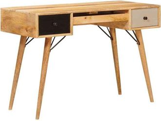 vidaXL Escritorio Marr&oacute;n 110 X 55 X 76 Cm Madera De Mango Maciza Vidaxl
