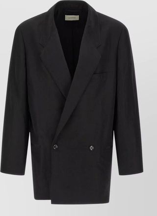 Christophe Lemaire tailored double breasted blazer chest pocket