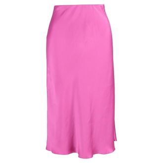 Nanushka Midi Skirt in Pink Satin