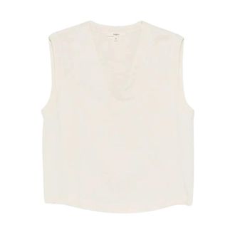Barena Sleeveless Tops, female, White, Size: 2XS Betta Brezza