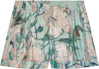 Givenchy Seidenshorts mit Rosendruck