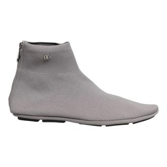 Dolce & Gabbana Ankle Boots, male, Gray, Size: 11 US Stretch Mesh Ankle Boots