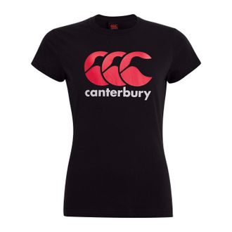 Canterbury Of New Zealand Dames/Dames Logo T-Shirt (Zwart)