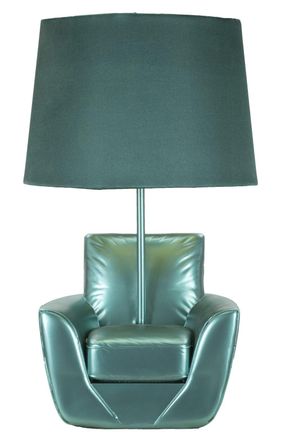 Mauro Ferretti L&aacute;mpara sill&oacute;n de resina azul &oslash; cm 26x43
