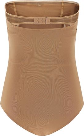 Courr&egrave;ges Womens Beige Viscose Bodysuit Clothing