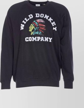 Wild Donkey graphic print crewneck sweatshirt long sleeves