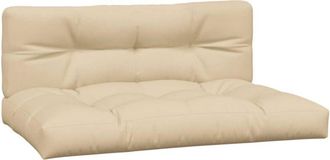 vidaXL Cojines Para Palets 2 Unidades Tela Beige Vidaxl
