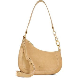 Dune London Direction Leather Shoulder Bag in Taupe at Nordstrom