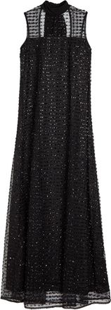 Staud Albee Sequin-embellished Maxi Dress - Black - S (UK8-10 / S)
