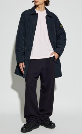 Stone Island Micro Twill Coat, Mens, Navy Blue