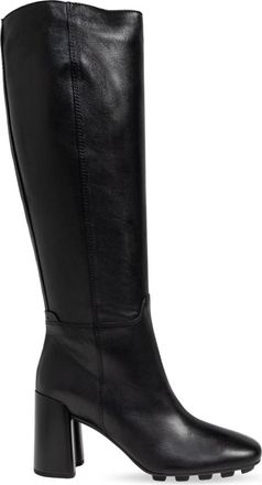 Hogan Leren Laarzen met Hak - Dames - Laarzen met Hak - Zwart - 39 1/2 EU - Leer - Schoenen