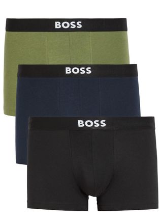 BOSS Boss Stretch-cotton Boxer Briefs - set of Three - Blue - XL