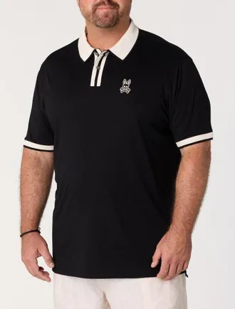 Psycho Bunny Big & Tall Ridley Polo Shirt in Black at Nordstrom, Size Xx-Large