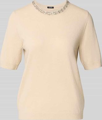 Joop Regular Fit T-Shirt mit Viskose-Kaschmir-Anteil Modell Krissi in Beige, Gr&ouml;&szlig;e 34