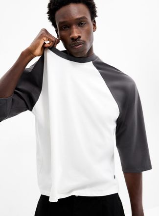 Djab Mens Two-tone raglan sleeve T-shirt Oversized fit