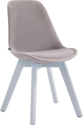 Clp Clp - Silla Comedor Borneo V2 En Terciopelo Gris Blanco