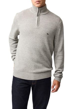 Rodd & Gunn Merrick Bay Quarter Zip Sweater in Marble at Nordstrom, Size Xxx-Large