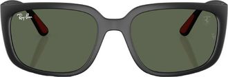 Ray-Ban SCUDERIA FERRARI Dark Green Square Unisex Sunglasses RB4443M F60271 57