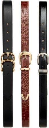 Vince Camuto 3-for-1 Assorted Belts in Chocolate Multi at Nordstrom Rack, Size X-Large
