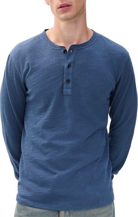 Rag & Bone Classic Slim Fit Henley in Blue at Nordstrom, Size Xx-Large