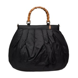 La Milanesa La MILANESA, Handbags, female, Black, Size: ONE SIZE Padded black nylon handbag Mara