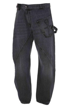 J.W.Anderson Twisted Workwear Jeans in Grey at Nordstrom, Size 34