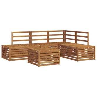 vidaXL Conjunto De Sof&aacute;s De Exterior Natural 59 X 59 X 37 Cm Vidaxl