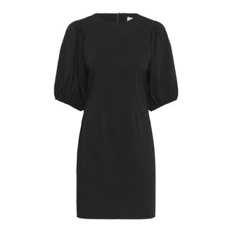 Soaked In Luxury Zwarte Vrouwelijke Jurk met Pofmouwen - Dames - Korte kleedjes - Zwart - 2XL - Kleedjes