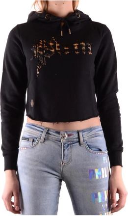 Philipp Plein Hoodie Sweatshirt - Dames - Hoodies - Zwart - S - Katoen - Hoodies & sweatvesten