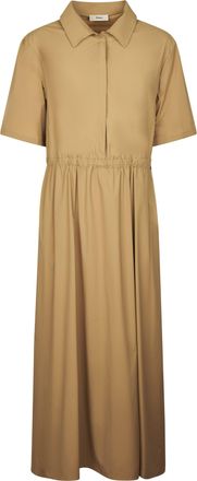 Herno Midi Dress with Classic Shirt Collar