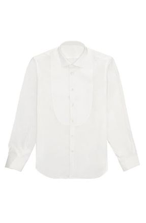 Fortela Federico Smoking Shirt in White at Nordstrom, Size 15
