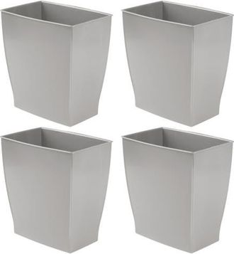 iDesign Small Rectangular Bathroom Trash Cans - Set of 4 - Gray at Nordstrom