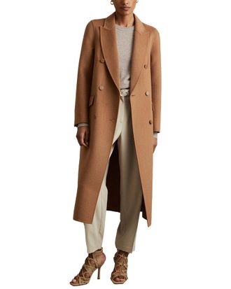 Reiss Maeve Double-Breasted Blindseam Wool-Blend Coat