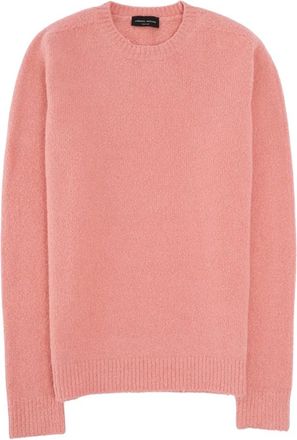 Roberto Collina Truien & Vesten, Heren, Roze, L, Katoen, Zachte Stretch Knit SWG