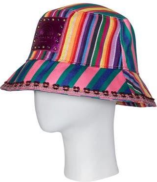 Kurt Geiger Southbank Mix Stripe Bucket Hat in Dark Rainbow at Nordstrom Rack