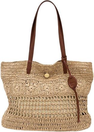 Oryany Margot Raffia Shopper Bag in Natural at Nordstrom