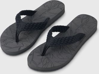 O'Neill Zehentrenner ONEILL ONEILL FLORAL SANDALS, Damen, Gr. 36, schwarz out, Synthetik, Schuhe Zehentrenner, Sommerschuh, Sandale, Schlappen, mit Gummilaufs