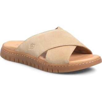 B&oslash;rn Adia Slide Sandal in Taupe Suede at Nordstrom, Size 11