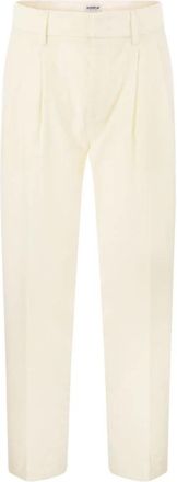 Dondup Sheryl Loose Chino Broek - Heren - Straight fit broeken - Wit - W26 - Wol - Broeken