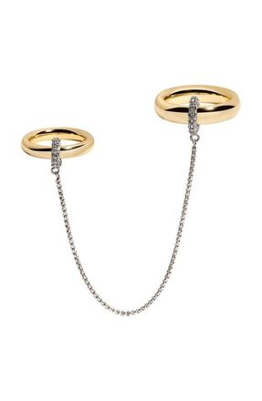 Demarson Essex Two-Finger Ring in Gold/Hem/Crystal at Nordstrom, Size 7