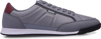 HUGO BOSS Mens Nitan Mixed Material Trainers in Grey Textile - Size UK 10