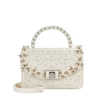 Dune London BRIDESMAID Pearl Embellished Studded Top Handle Bag One Size Grab Bag