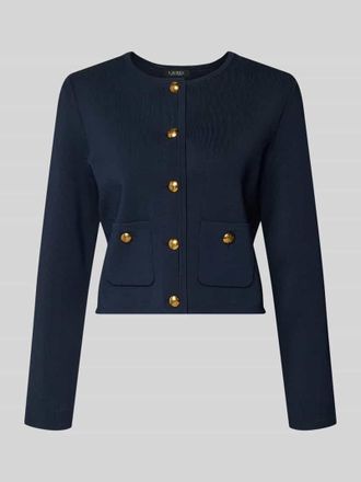 Lauren Ralph Lauren Blazer aus Viskose-Mix Modell DATHAN in Marine, Größe XL
