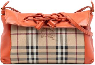 Burberry Pre-owned Burberry Haymarket Check Coated Canvas Leah Crossbody ARHJ1OQDB5LSKBYG