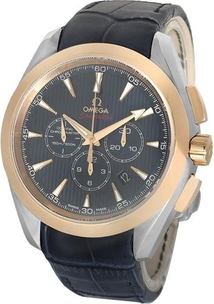 Omega Pre-owned Omega Seamaster Aqua Terra Olympic Chronograph Blue Dial Mens Watch 522.23.44.50.03.001