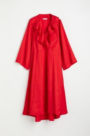 H&M Kleid mit Volants - Red
